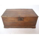 An 18th century III oak blanket box.