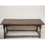 An early 18th century oak refectory tabl