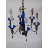 A Baltic cobalt blue glass and ormolu si