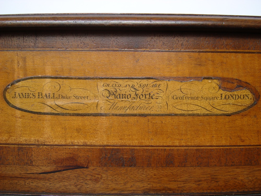 A George III mahogany square piano, inla - Image 2 of 2