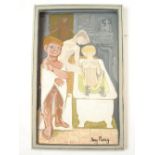 Mary Piercy (20th Century British).
Bath Time, oil on board, signed, framed.
47 x 78cm.  Notes