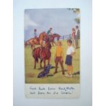 Enid Blyton.  A signed postcard with mes