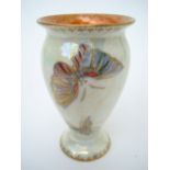 A Wedgwood lustre butterfly pattern vase