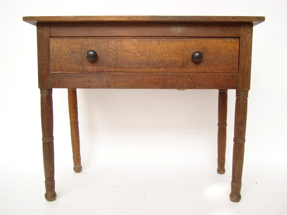 An early 19th Century oak side table, th