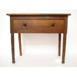 An early 19th Century oak side table, th