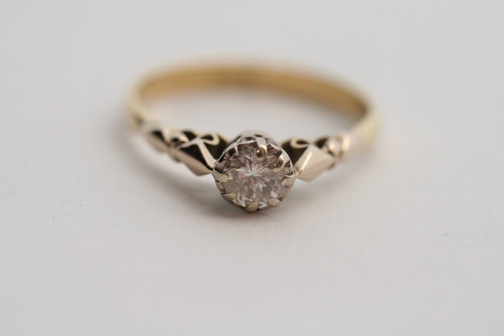 A diamond solitaire ring, the brilliant