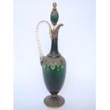 A late 19th Century Moser enamelled gree