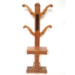 A Victorian mahogany hall stand, the fou