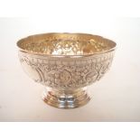 A late Victorian silver rose bowl, Londo