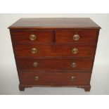 A George III mahogany chest of drawers,