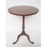 A George III mahogany tripod occasional table,