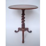 A Victorian mahogany tripod occasional table,