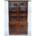 A George III mahogany bookcase,