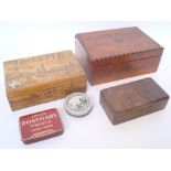 A 19th Century French flame mahogany box,