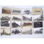 Approximately 500 postcards and photographs of mostly trains, some iners.