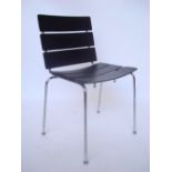 A Contemporary Fasem Stripe chair designed by Giancarlo Vegni,