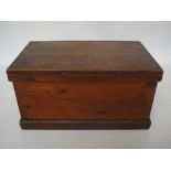 A 19th Century pine blanket box,