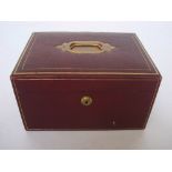 A Victorian gilt tooled maroon Morocco jewellery box,