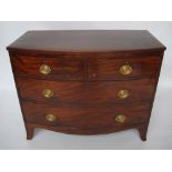 A Regency mahogany bowfront chest of drawers,