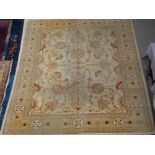 A modern Afghan carpet, North West Frontier, cream ground,