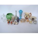 A mixed lot of china and glass to include Royal Doulton Siamese cats figurine (small chip to one