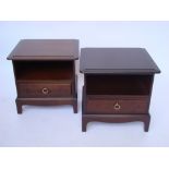 A pair of Stag Minstrel  bedside cabinets.