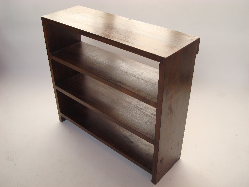 A Lombok teak open bookcase.