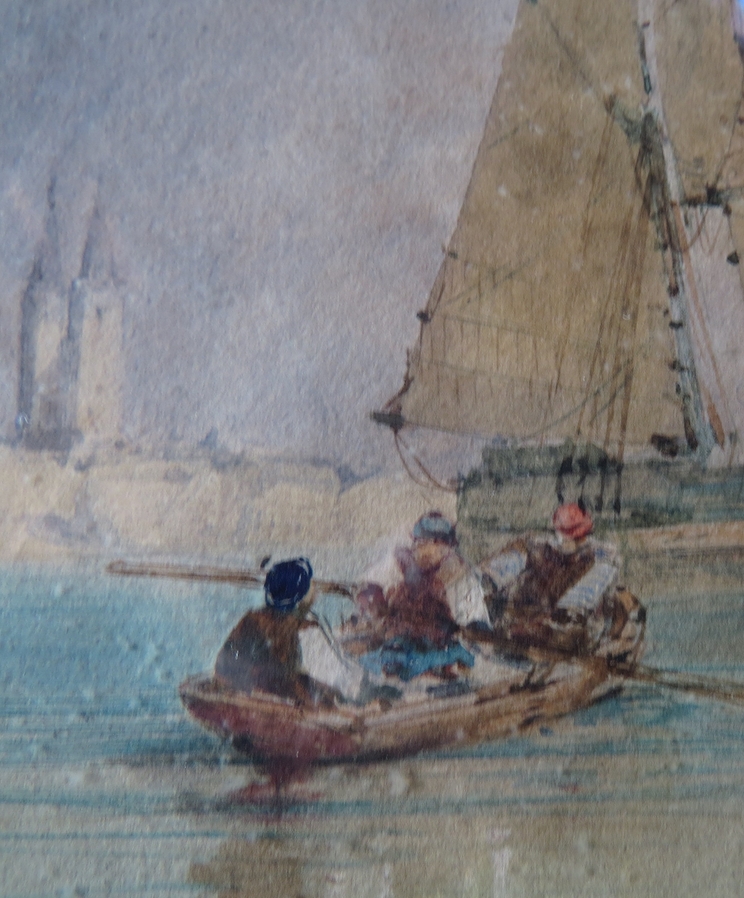 A mid 19th Century watercolour depicting - Image 2 of 4