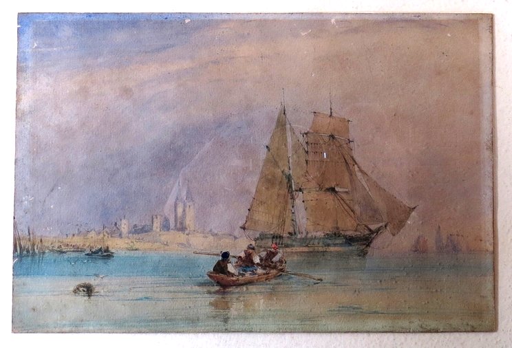 A mid 19th Century watercolour depicting
