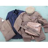 A WWII RAMC uniform consisting of service dress jacket dated 1943, trousers, belt, peaked cap,