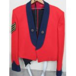 A Coldstream Guards Sgt's mess dress jacket, trousers, waistcoat and bow tie,