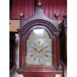 A Georgian oak cased arch dial longcase clock, by Robert Grinling, Yarmouth,