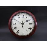 A 19th Century mahogany cased dial clock, Roman numerated 10" dial singed GPO, case also marked GPO,
