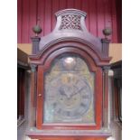 A Georgian mahogany pagoda topped longcase clock, arched 12" dial by William Farleys, London,