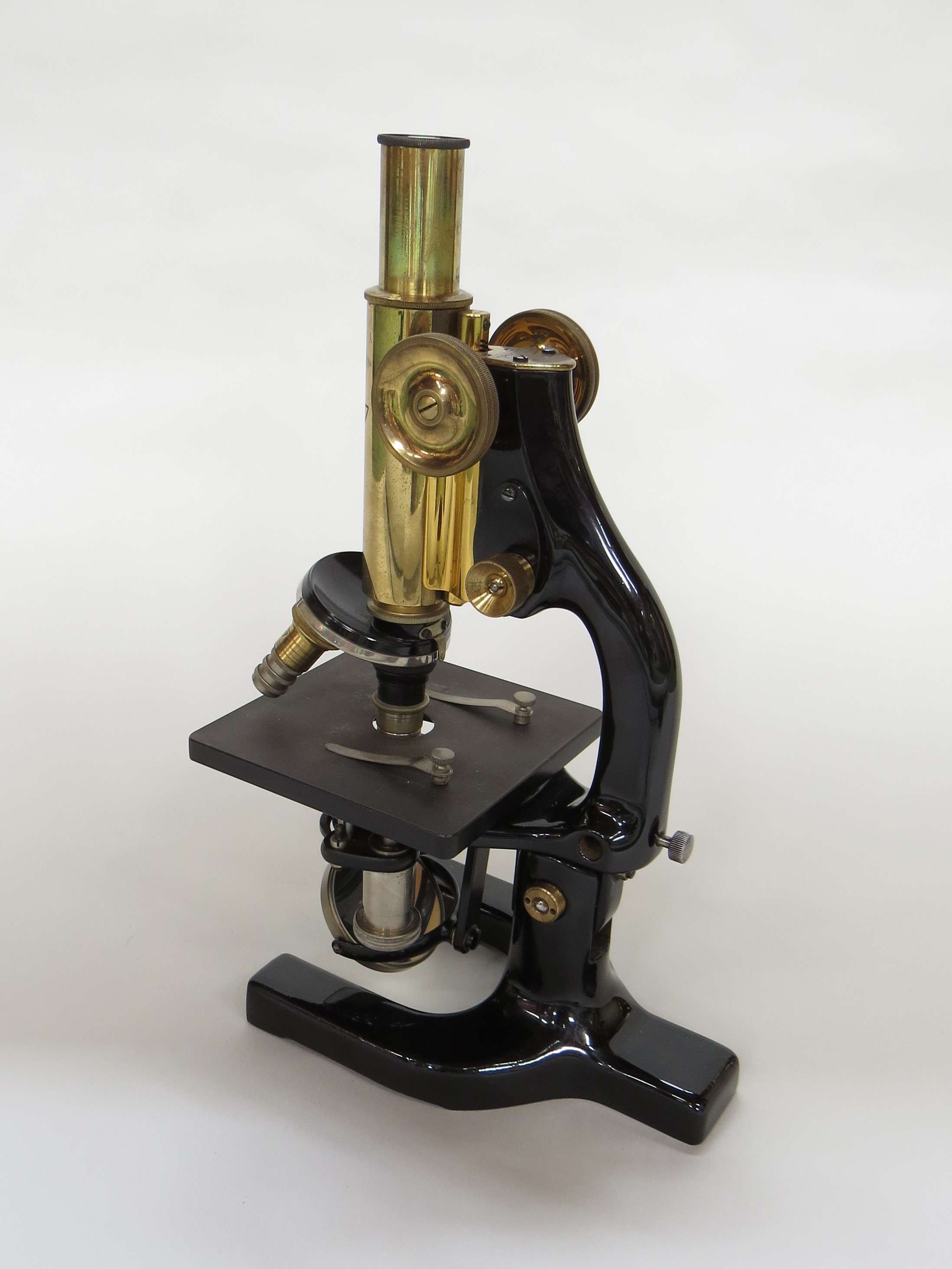 A mid 20th Century Reichert of Austria monocular microscope No.