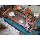 A walnut Vienna style wall clock a/f, 30  hour movement,