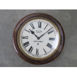 A mahogany 12" dial clock, Roman dial signed Smiths Enfield, London,