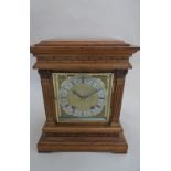 An oak bracket clock with Winterhalder & Hofmeier striking movement,