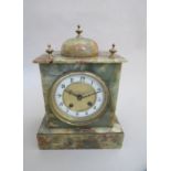 An onyx mantel clock,