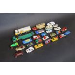 A box of mixed played with diecasts including Dinky Supertoys Leyland Octopus, Husky,