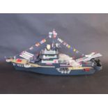 A USS Battlewagon by Marx Toys c1963