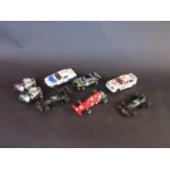 Various played with Scalextric including 2x John Player Specials, Lancia Stratos 4056, TR7,