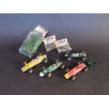 Four vintage Scalextric cars; C82, C72, C86 and  C5 race cars,