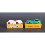 Dinky Toys 237 Mercedes Benz racing car and 163 Bristol 450 Sports coupe