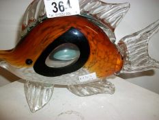 A Murano glass fish (approx. length 9 1/