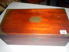 A mahogany writing box (needs slight attention)
 
Condition
The name inscribed on plaque is ‘John