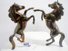 A Pair of 1930's rearing horses
