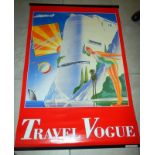 Three prints printed by Athena International and a 'Travel Vogue' poster