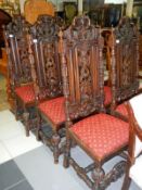 Six oak chairs by Edwards & Roberts