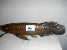 A 20th Century bronze fish